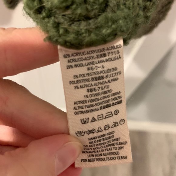 NEW Free People Wool Blend Ivory Crochet Asymmetrical Zip Sweatshirt Oversized - Picture 7 of 8